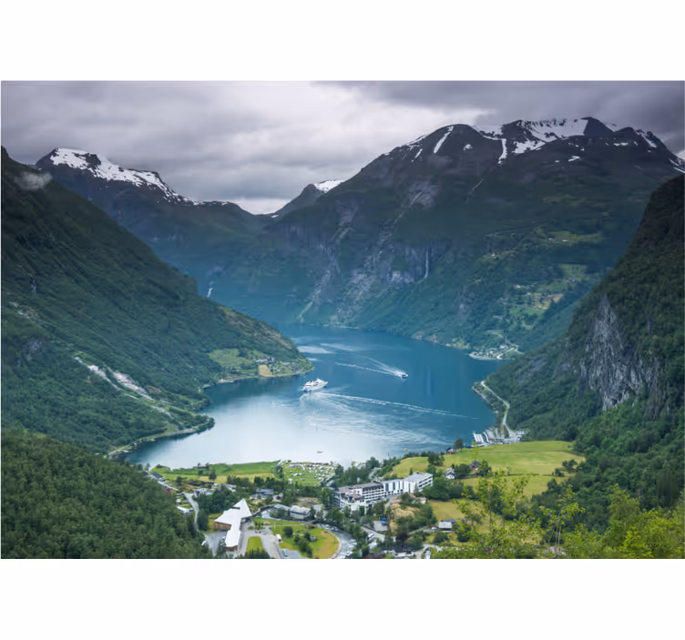 Fotobehang landschap adembenemende fjord uitzichten - TenStickers