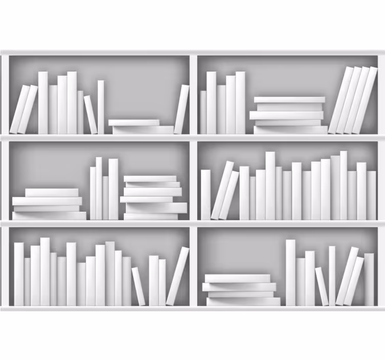 Fotobehang lijnen gelaagde boekenkasten - TenStickers