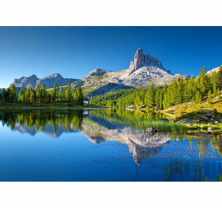 Fotobehang landschap bergreflecties - TenStickers