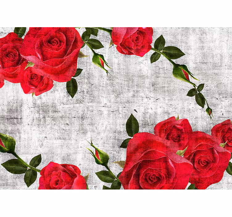 Fotobehang bloemen rode rozen arrangement - TenStickers