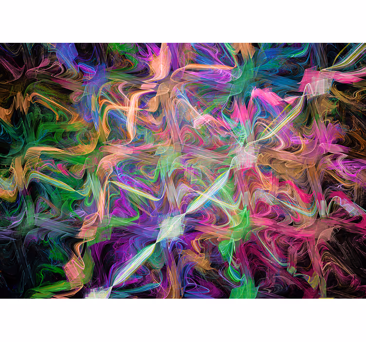 Abstract fotobehang vrolijke abstracte zwendels - TenStickers