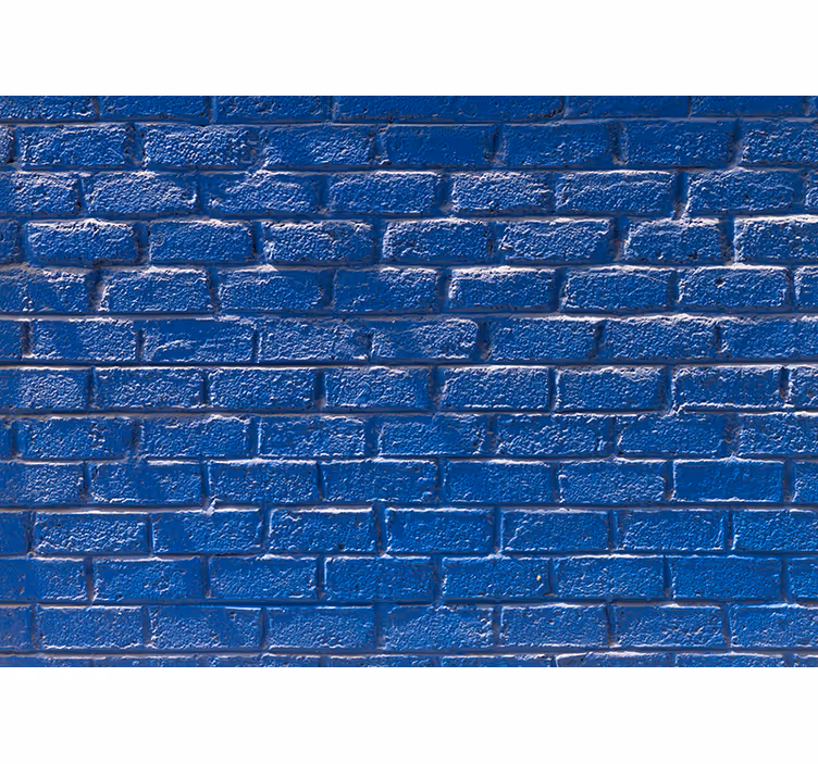 Fotobehang bakstenen met textuur in azuurblauw - TenStickers