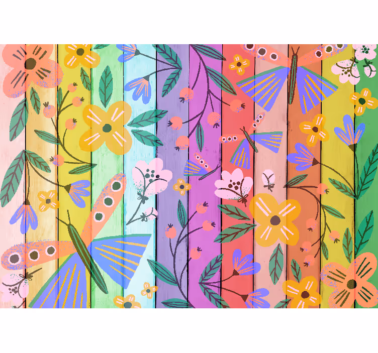 Fotobehang bloemen levendige botanische motieven - TenStickers
