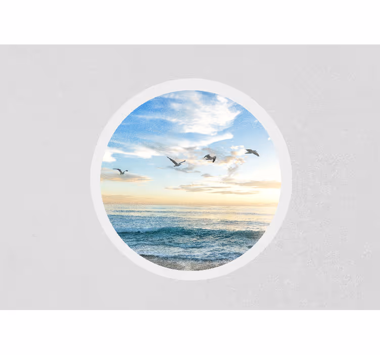 Foto behang natuur serene kustzicht - TenStickers
