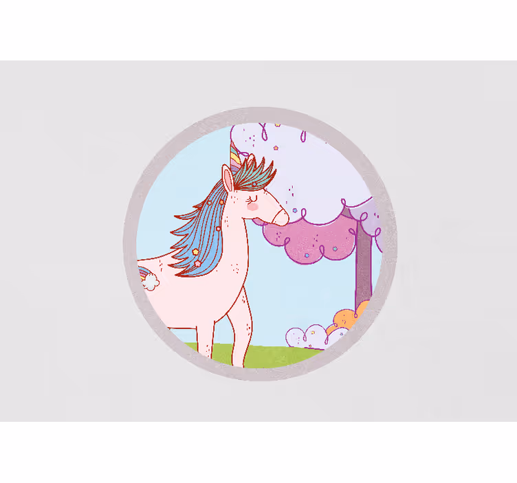 Speelse eenhoorn fantasie fotobehang liefde - TenStickers