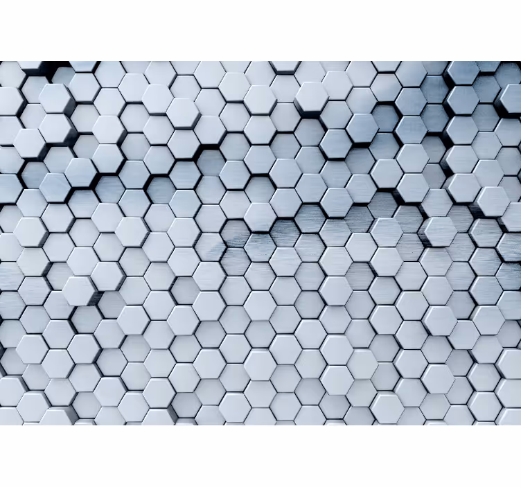 Hexagon patroonontwerp fotobehang lijnen - TenStickers