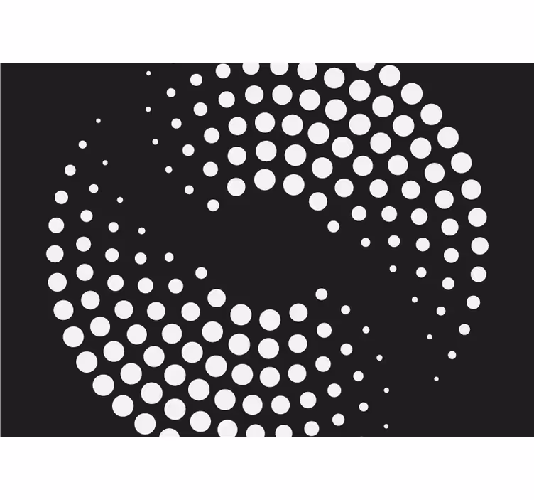 Dynamisch wit gestippeld ontwerp fotobehang anders - TenStickers