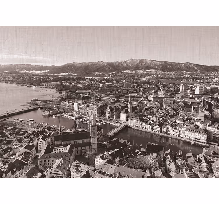 Fotobehang steden en landen zurich stadsgezicht - TenStickers