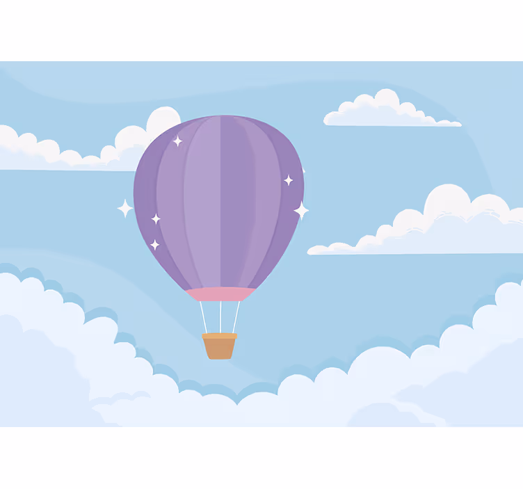 Foto behang kinderkamer speelse luchtballonnen - TenStickers