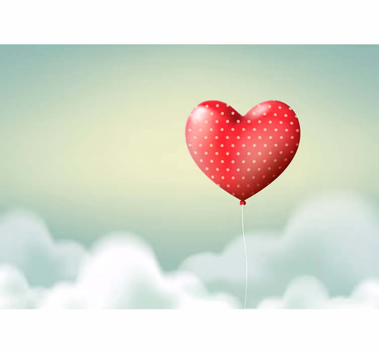 Fotobehang liefde heart balloon - TenStickers