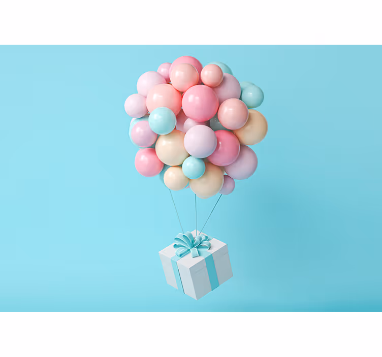 Ballonbos babykamer fotobehang - TenStickers