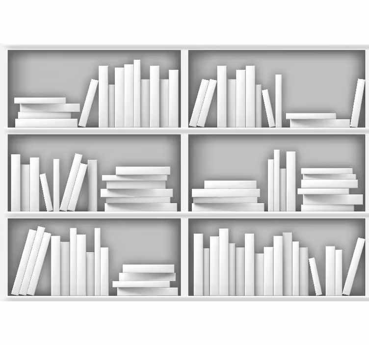Fotobehang lijnen minimalistische boekenplanken - TenStickers