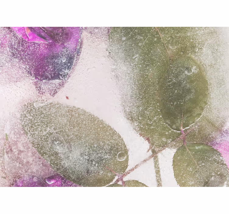 Fotobehang bloemen paarse bloemelementen - TenStickers