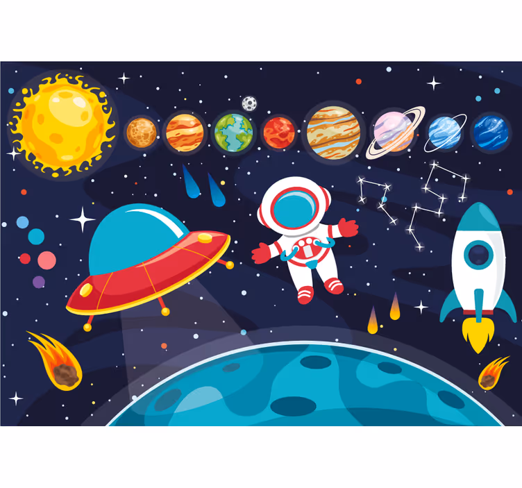 Fotobehang fantasie kosmische zoektocht concept - TenStickers