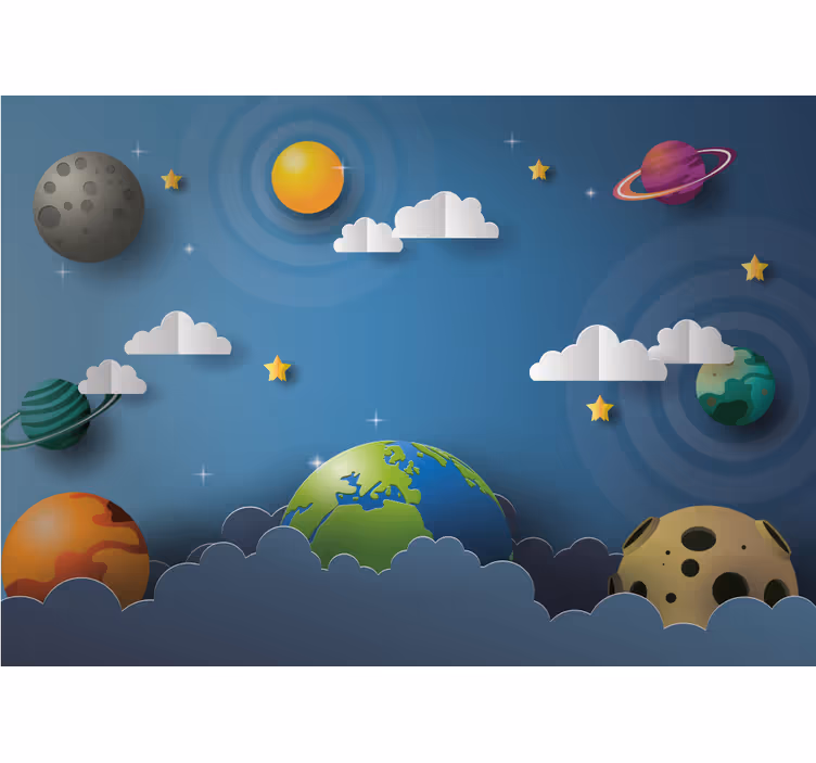 Fotobehang fantasie kosmisch droomlandschap - TenStickers