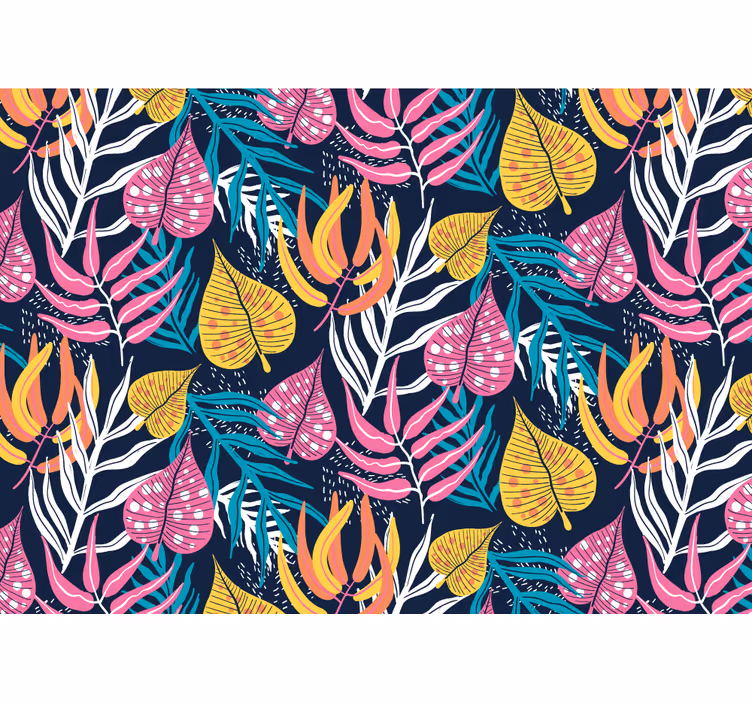 Fotobehang bloemen tropisch blad concept - TenStickers