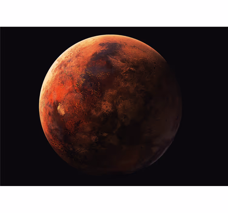Foto behang ruimte mars planeetoppervlak - TenStickers