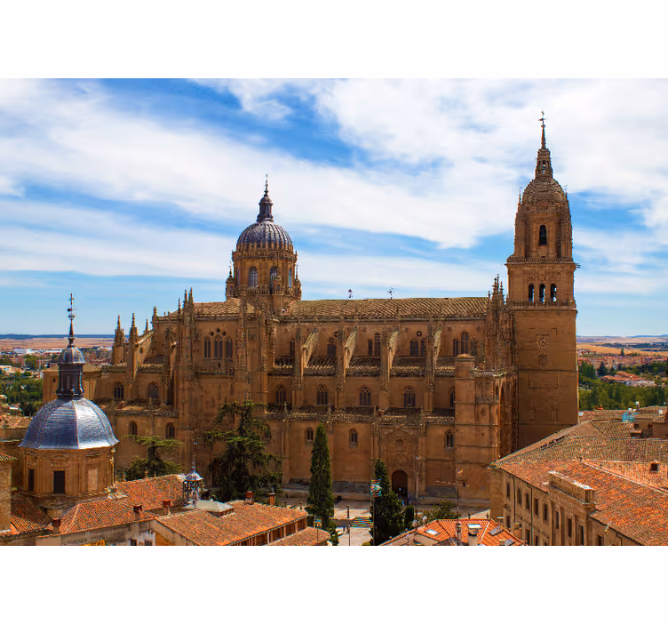 Fotobehang madrid uitzicht op de historische kathedraal - TenStickers