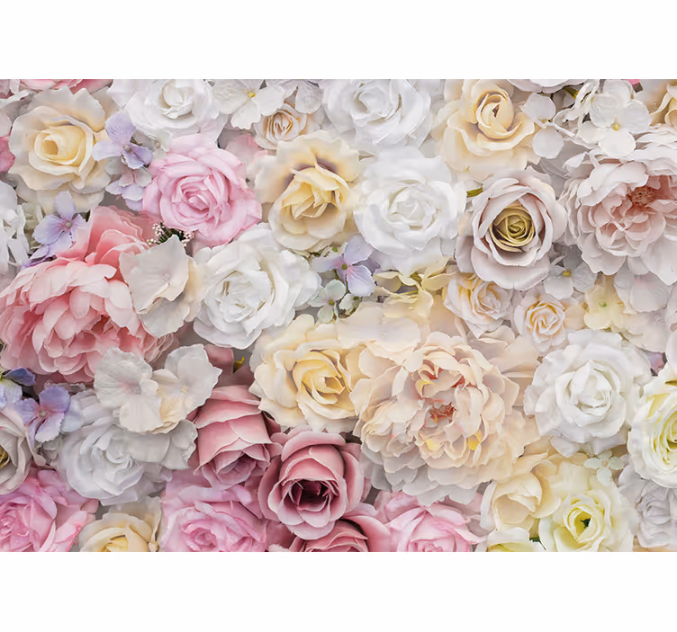 Fotobehang bloemen elegante rozencompositie - TenStickers