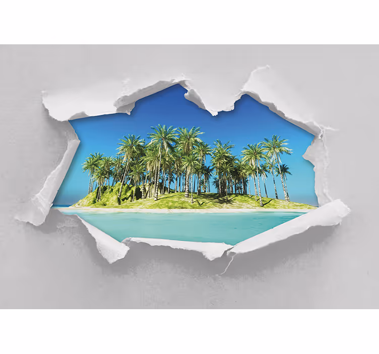 Fotobehang landschap tropisch eiland ontsnapping - TenStickers