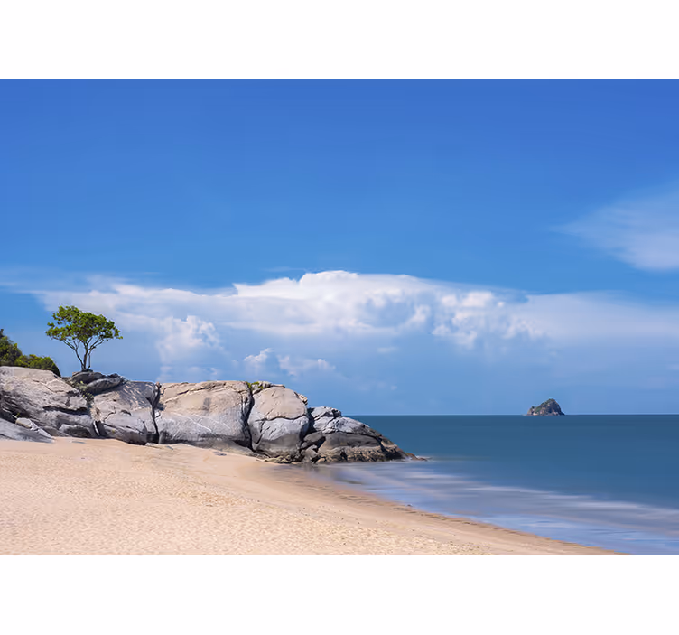 Fotobehang landschap serene strandscène - TenStickers