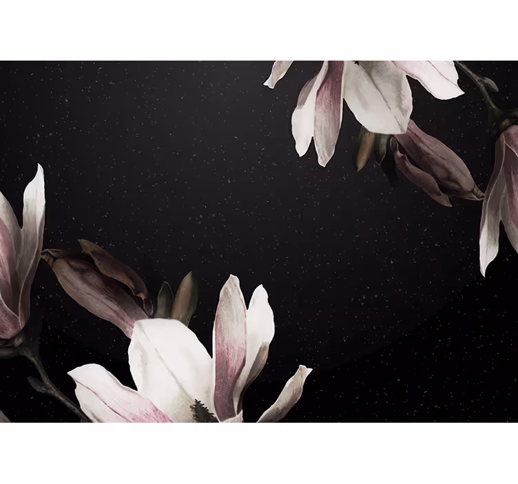 Fotobehang bloemen magnolia bloemenpatroon - TenStickers