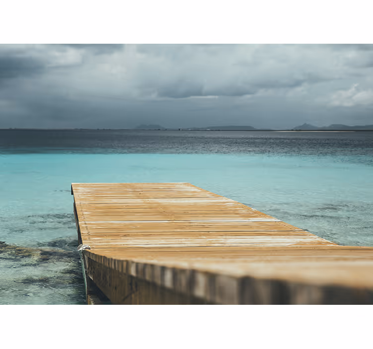 Foto behang natuur serene zeeboei dock - TenStickers