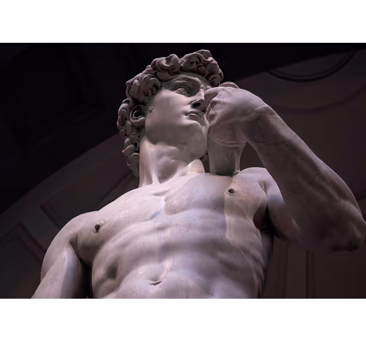 Fotobehang klassieke kunst michelangelo's marmeren beeld - TenStickers