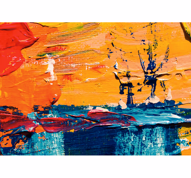 Fotobehang kunst vibrant abstract zeegezicht - TenStickers