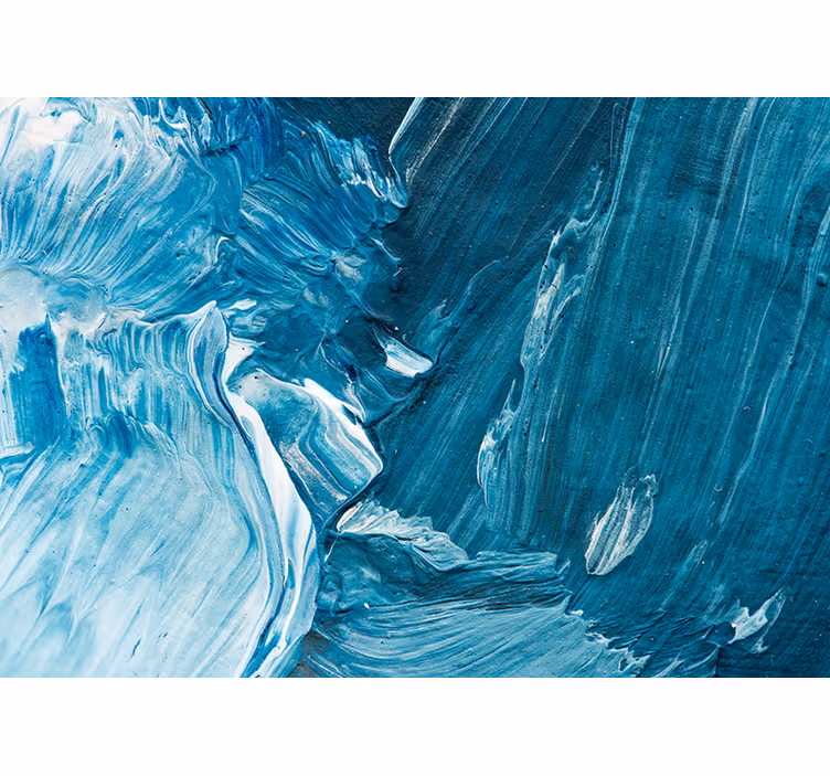 Abstract fotobehang blauwe artistieke draaien - TenStickers