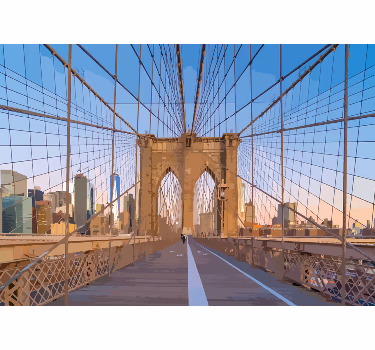 Fotobehang steden en landen brooklyn bridge uitzicht - TenStickers