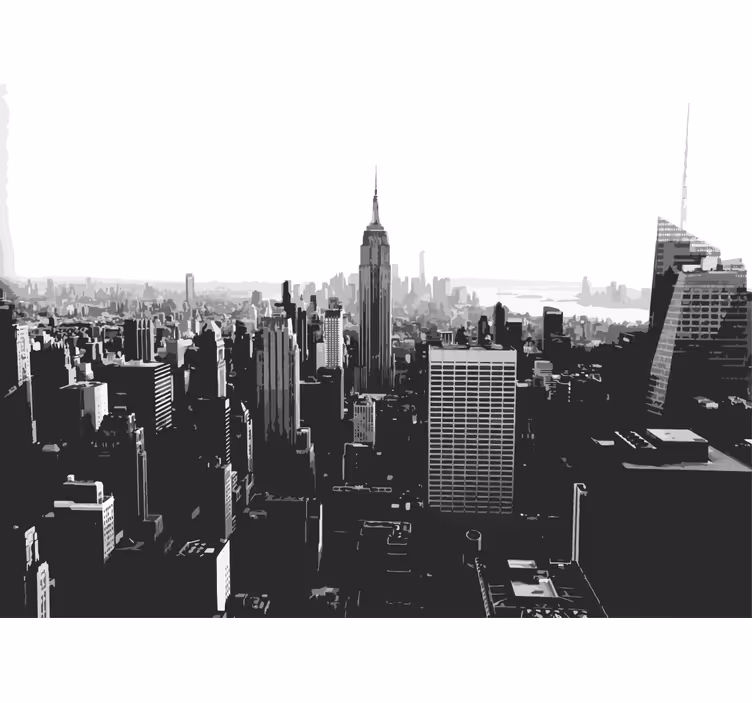 Foto behang new york skyline met empire state - TenStickers