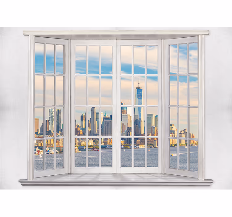 Foto behang new york uitzicht op de skyline - TenStickers