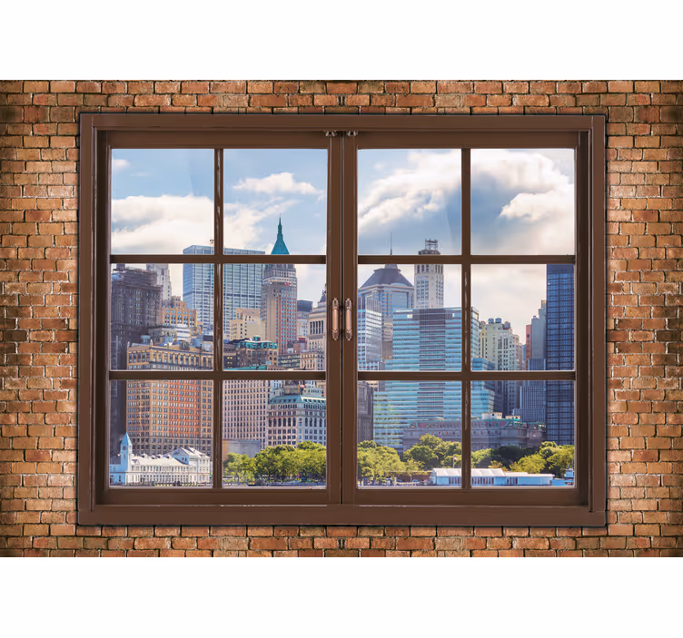 Foto behang new york skyline uitzichten manhattan - TenStickers