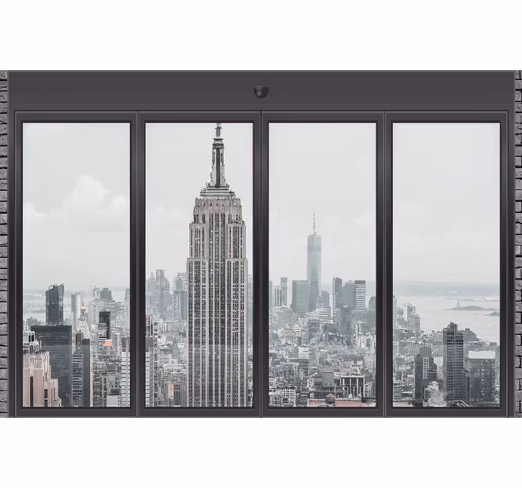Foto behang new york empire state stadsgezicht - TenStickers