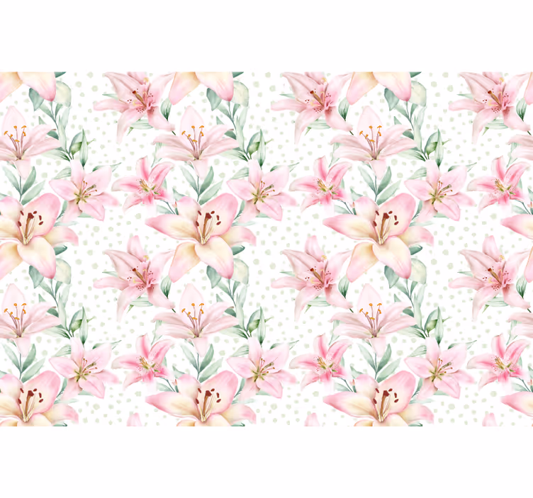 Fotobehang klaprozen delicate lelie bloem - TenStickers