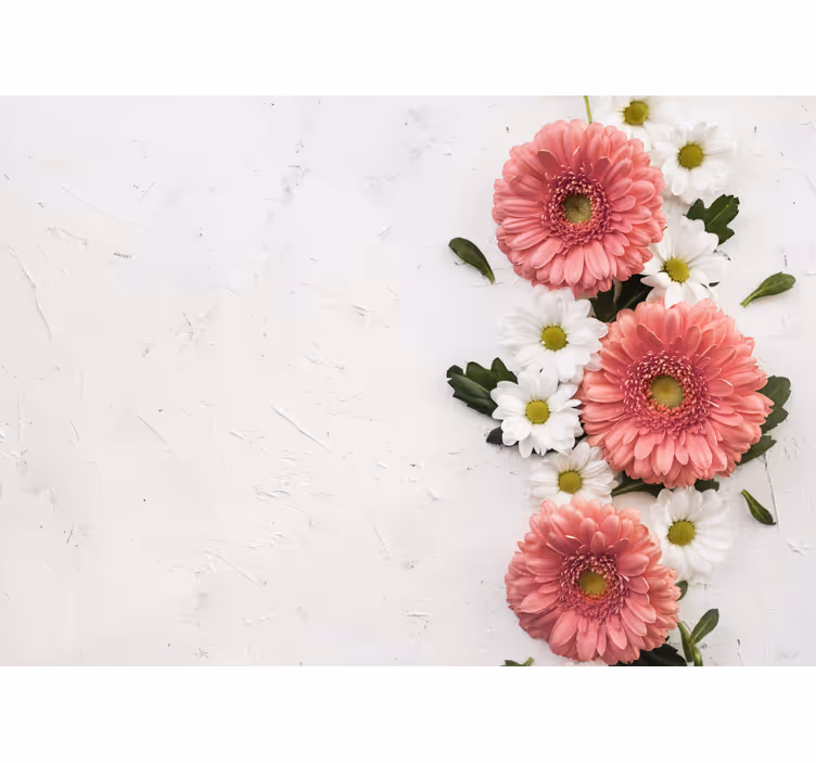 Fotobehang bloemen roze bloemenarrangement - TenStickers