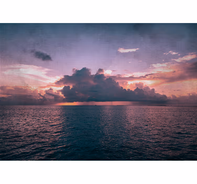 Fotobehang landschap rustige oceaan dusk - TenStickers