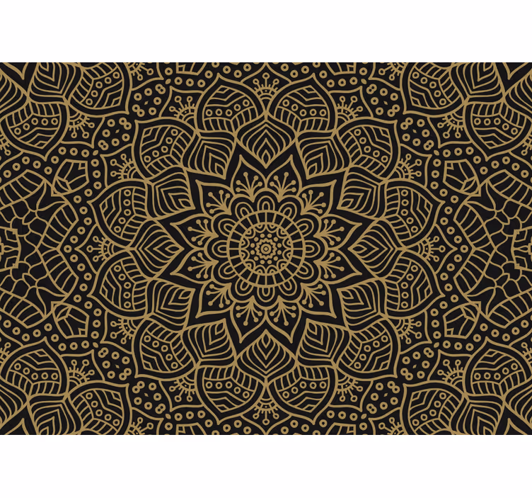 Fotobehang mandala uitbundig botanisch motief - TenStickers