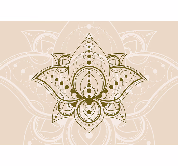 Fotobehang mandala elegant lotus ontwerp - TenStickers