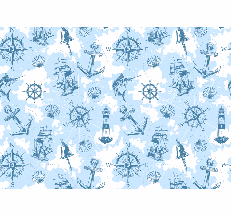 Fotobehang landschap marine avontuur elementen - TenStickers