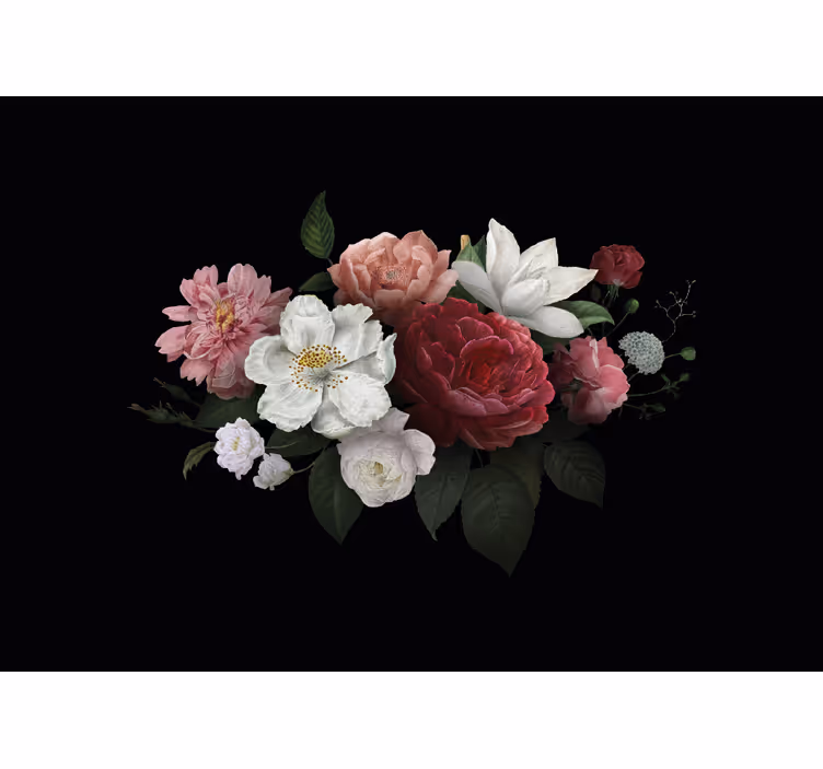 Fotobehang bloemen bloeiende bloemarrangementen - TenStickers