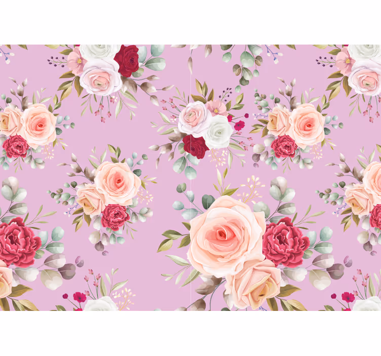 Fotobehang bloemen bloemenboeket ontwerp - TenStickers
