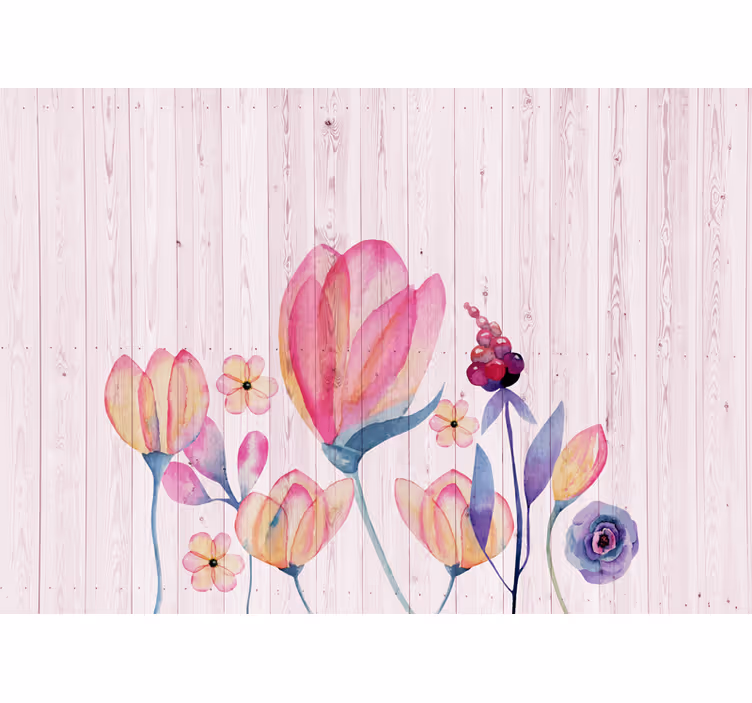 Fotobehang bloemen elegante bloemencompositie - TenStickers
