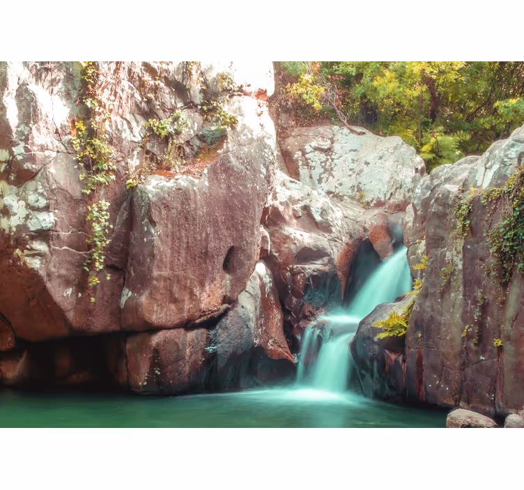 Foto behang natuur rustige waterval natuur - TenStickers