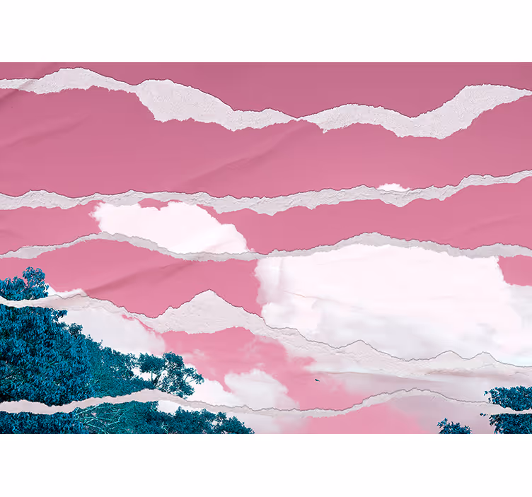 Abstract fotobehang gescheurde wolkenlagen - TenStickers