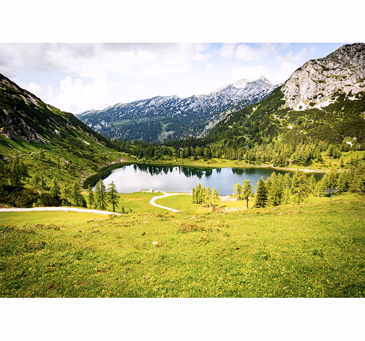 Fotobehang landschap adembenemend alpenzicht - TenStickers