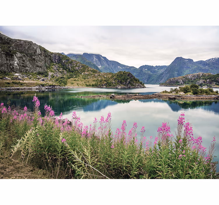 Fotobehang landschap betoverende noorse fjord - TenStickers