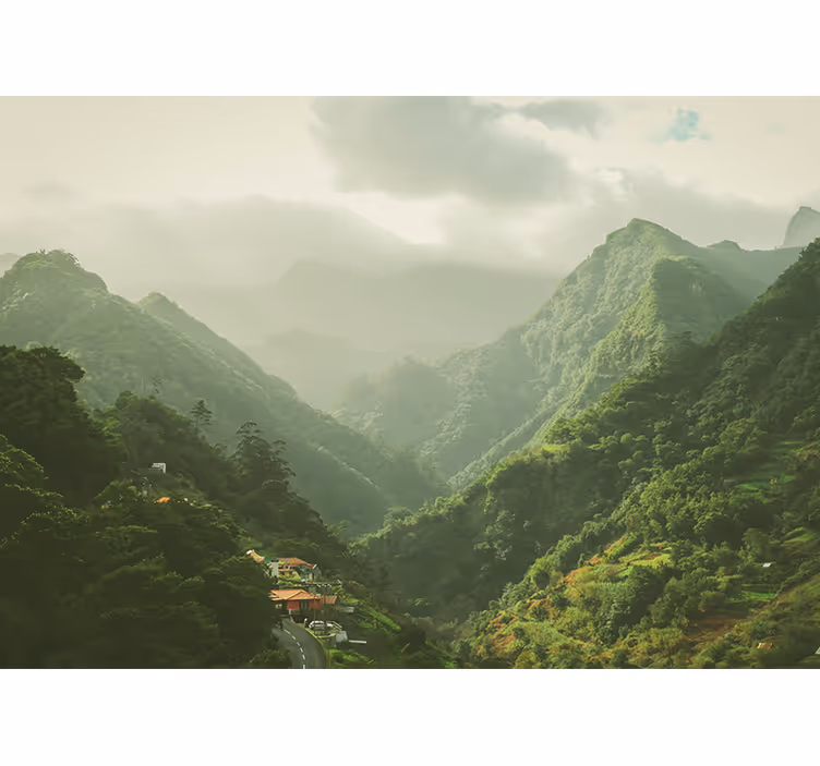 Fotobehang landschap bergvallei scenery - TenStickers