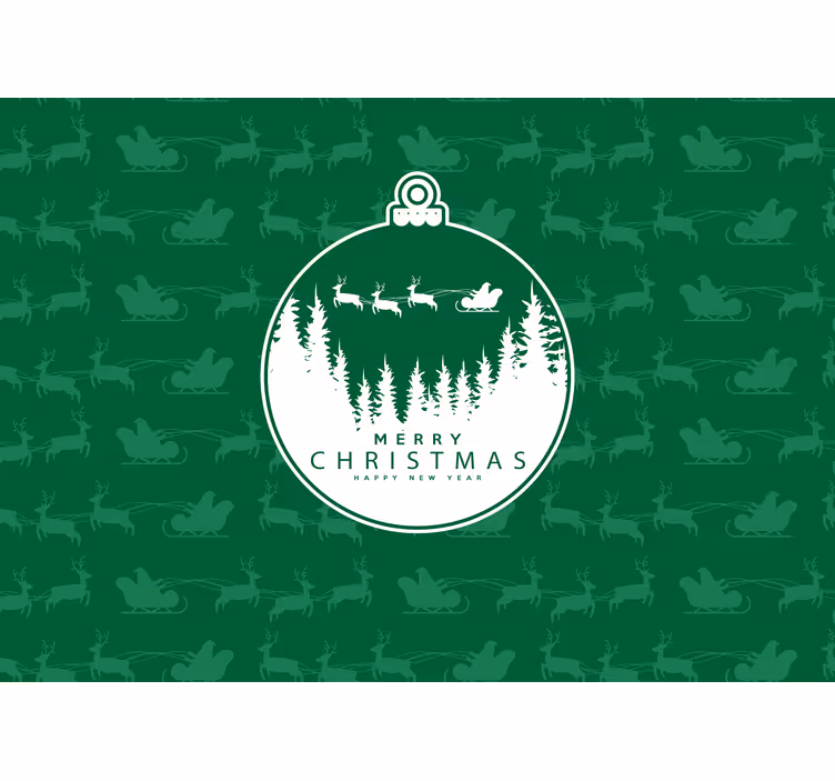 Fotobehang kerst vrolijk winterlandschap - TenStickers